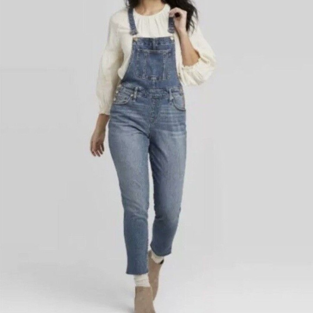 J. Crew Classic Denim Bib Overalls in All-Day Stretch Blue Size XXS